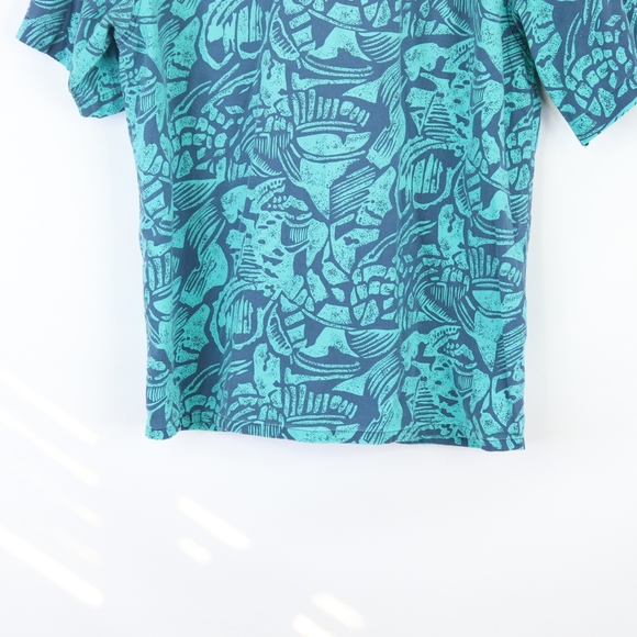 80s Streetwear Mens Small Abstract Hawaiian Shirt - Picture 8 of 8